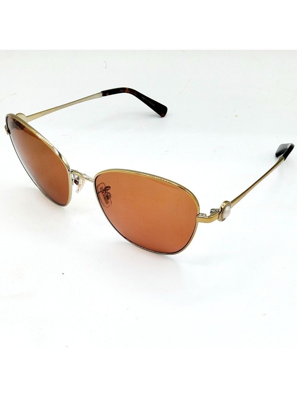 Coach Gia Butterfly Pilot Sunglasses 56mm Light Gold